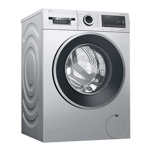 BOSCH 9 kg 5 Star Fully Automatic Front Load Washing Machine (Series 6, WGA244ASIN, EcoSilence Drive, Platinum Silver)