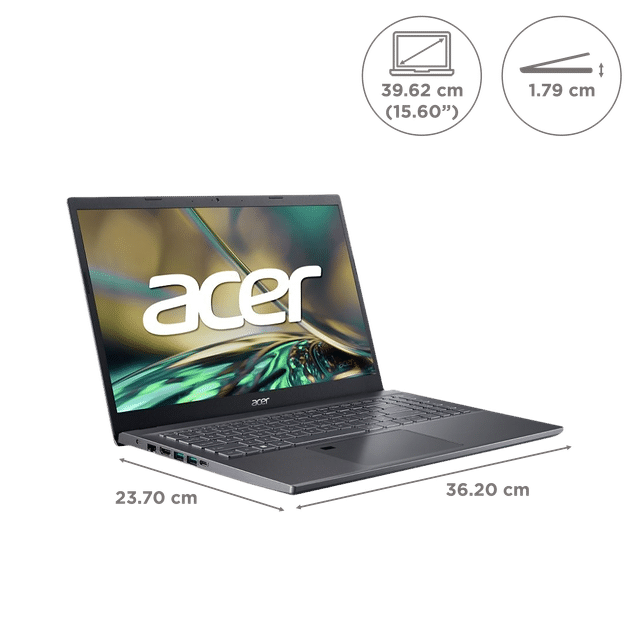 acer Aspire 5 Intel Core i5 12th Gen Gaming Laptop (8GB, 512GB SSD, Windows 11 Home, 4GB Graphics, 15.6 inch Full HD IPS Display, NVIDIA GeForce RTX 2050, Steel Gray, 1.8 KG)