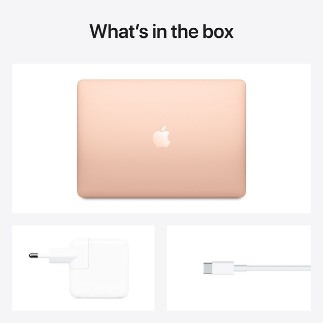 Apple MacBook Air 2020 (13.3 Inch, M1, 8GB, 256GB, macOS Big Sur, Gold)