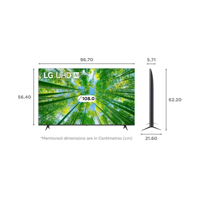 LG UQ8020 108 cm (43 inch) 4K Ultra HD WebOS TV with 2.0 Channel Speaker