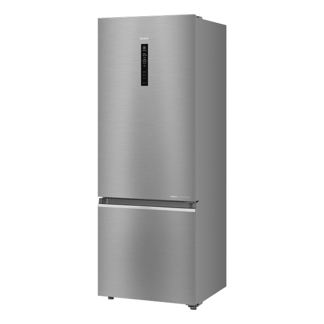 Haier 445 Litres 2 Star Frost Free Double Door Bottom Mount Convertible Refrigerator with Triple Inverter Technology (HRB-4952BIS-P, Inox Steel