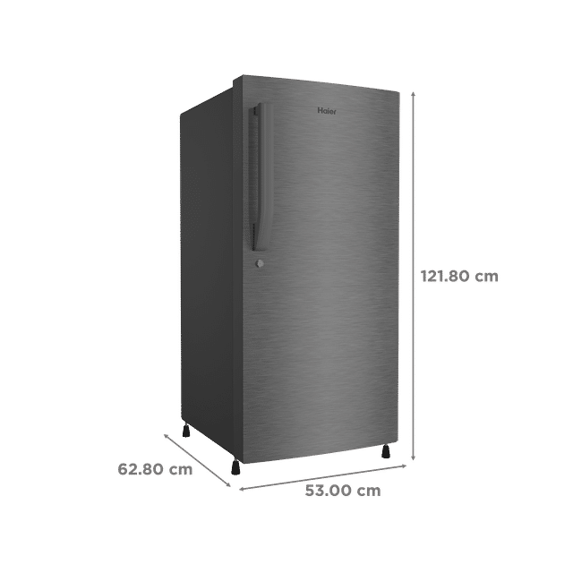 Haier 190 Litres 3 Star Direct Cool Single Door Refrigerator with Diamond Edge Freezing Technology (HRD-2103CBS-P, Brushline Silver)