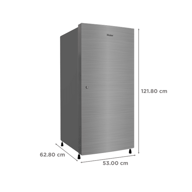 Haier 190 Litres 5 Star Direct Cool Single Door Refrigerator with Diamond Edge Freezing Technology (HRD-2105BIS-P, Inox Steel)