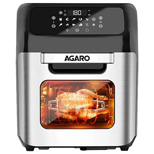 AGARO Regency 12L 1800 Watt Digital Air Fryer with 360 Degree Heat Circulation Technology (Silver)