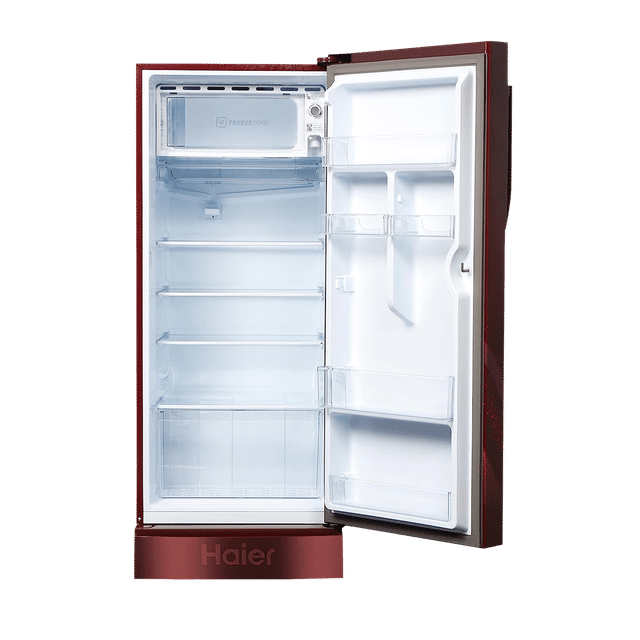 Haier 215 Litres 3 Star Direct Cool Single Door Refrigerator with Stabilizer Free Operation (HED-223RFB-P, Red Opal)