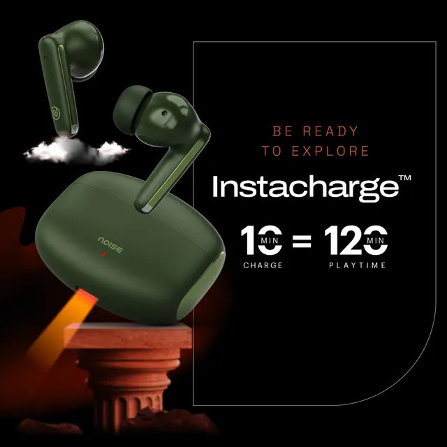 noise Buds Venus TWS Earbuds with Active Noise Cancellation (IPX5 Water Resistant, Instacharge, Galaxy Green)