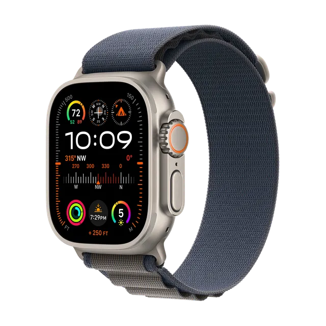 Apple Watch Ultra 2 GPS+Cellular with Blue Alpine Loop - M/L (49mm Display, Titanium Case)