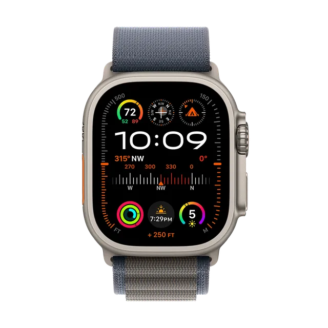 Apple Watch Ultra 2 GPS+Cellular with Blue Alpine Loop - M/L (49mm Display, Titanium Case)