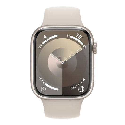 Apple Watch Series 9 GPS+Cellular with Starlight Sport Band - M/L (45mm Display, Starlight Aluminium Case)