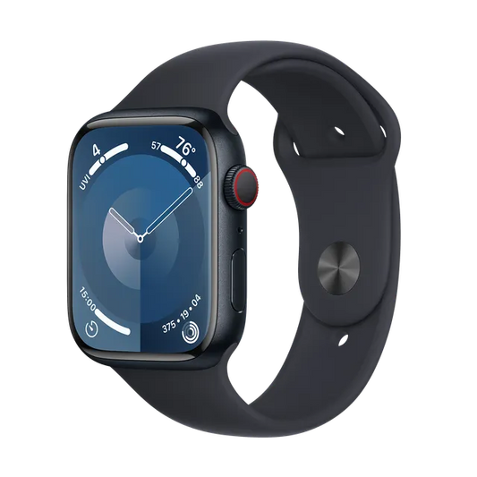 Apple Watch Series 9 GPS+Cellular with Midnight Sport Band - M/L (45mm Display, Midnight Aluminium Case)