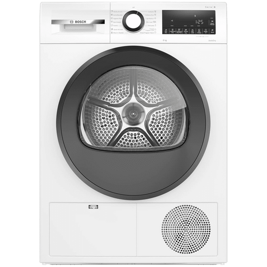BOSCH 8 kg Fully Automatic Front Load Dryer(Series 4, WPG23100IN, LED Display, White)