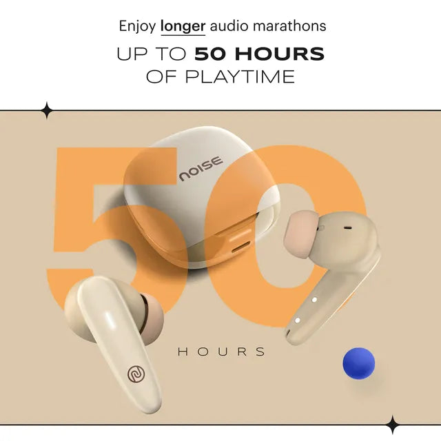 noise Buds VS401 TWS Earbuds with Environmental Noise Cancellation (IPX5 Water Resistant, Insta Charge, Calm Beige)