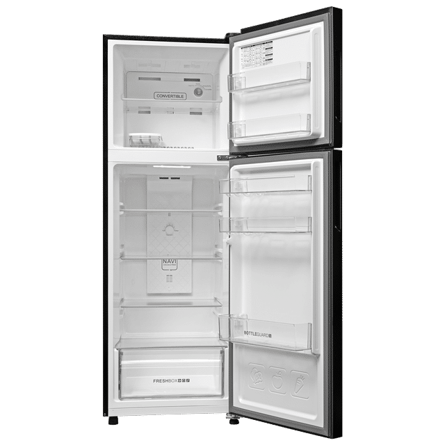 Haier 240 Litres 3 Star Frost Free Double Door Refrigerator with Twin Inverter Technology (HEF253GBP, Black)