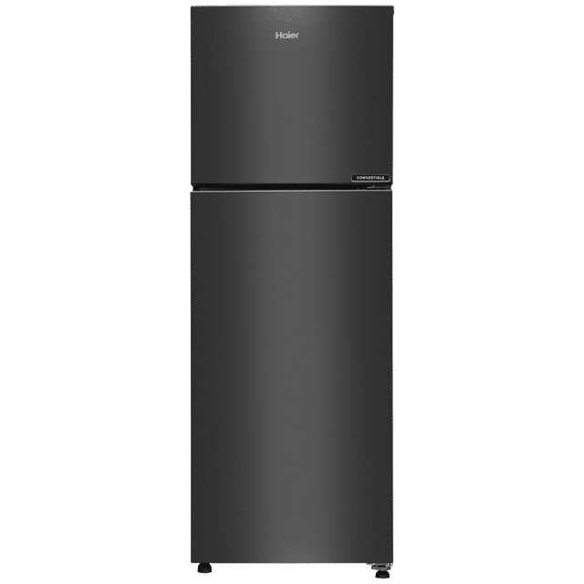 Haier 240 Litres 3 Star Frost Free Double Door Refrigerator with Twin Inverter Technology (HEF253GBP, Black)