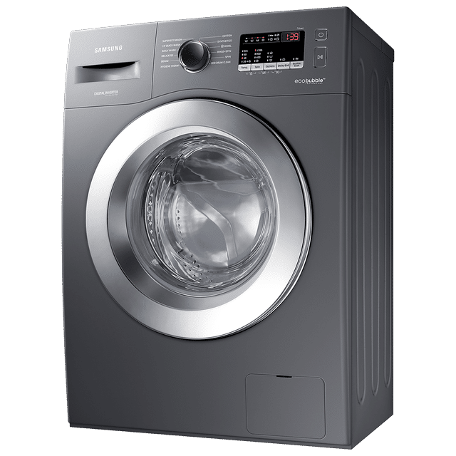 SAMSUNG 7 kg 5 Star Inverter Fully Automatic Front Load Washing Machine (WW70R22EK0X, Eco Bubble Technology, Inox Grey)