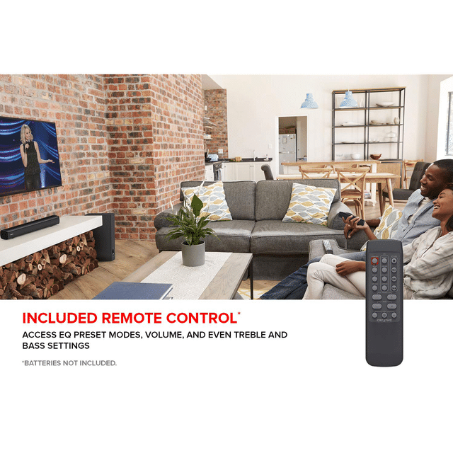 Creative Stage 160W Bluetooth Soundbar with Remote (Deep Thumping Bass, 2.1 Channel, Black)