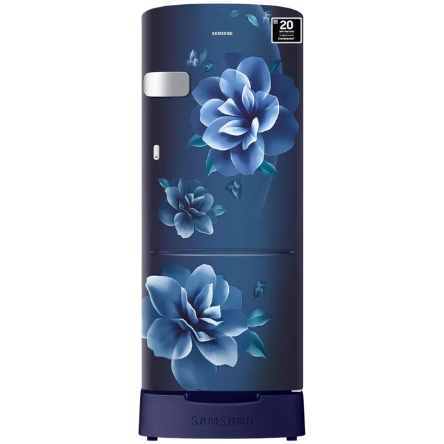 SAMSUNG 223 Litres 3 Star Direct Cool Single Door Refrigerator with Base Stand Drawer (RR24D2Z23CUNL, Camellia Blue)