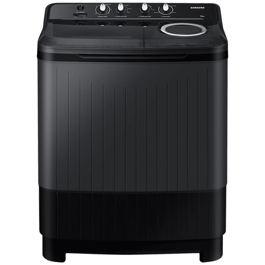SAMSUNG 7.5 kg 5 Star Semi Automatic Washing Machine with Hexa Storm Pulsator (WT75B3200GD, Dark Grey)